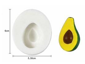 Molde silciona palta cortada con carozo 